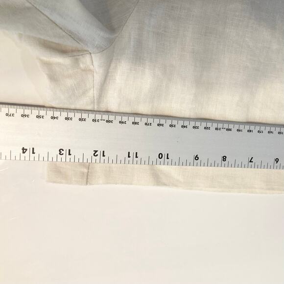 NWOT DISSH Shorts Women AUS-10 US~6~8 Waist 28”Linen Ivory Pleated Faux-Pockets - Picture 13 of 14